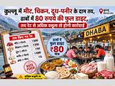 Himachal : कुल्लू में मीट, चिकन, दूध-पनीर के दाम तय, ढाबों में 80 रुपये की फुल डाइट, तय रेट से अधिक वसूला तो होगी कार्रवाई